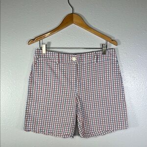 Red White Blue Checkered Cotton Shorts 6 | Americana Picnic coastal casual